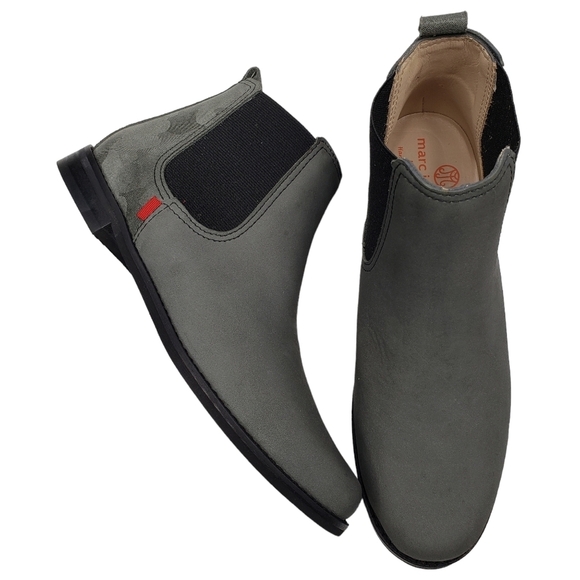 Marc JosephNIB Webster Bootie Grey Nubuck Leather Pull On Boots Boy's 2.5